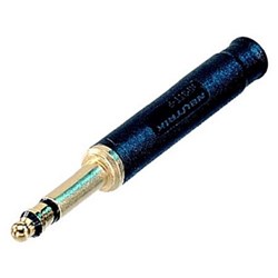 BANTAM PLUG BLACK/GOLD PLATED SOLDER TIP/RING, CRIMP SLEEVE