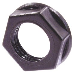FIXING NUT: HEXAGONAL 200-PACK BLACK PLASTIC 6.5MM PCB-MOUNT JACK SOCKETS
