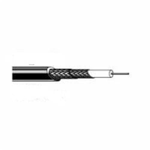 75 OHM COAXIAL CABLE, SOLID CENTRE CONDUCTOR, 7.7MM O/D, 100M ROLL BLACK