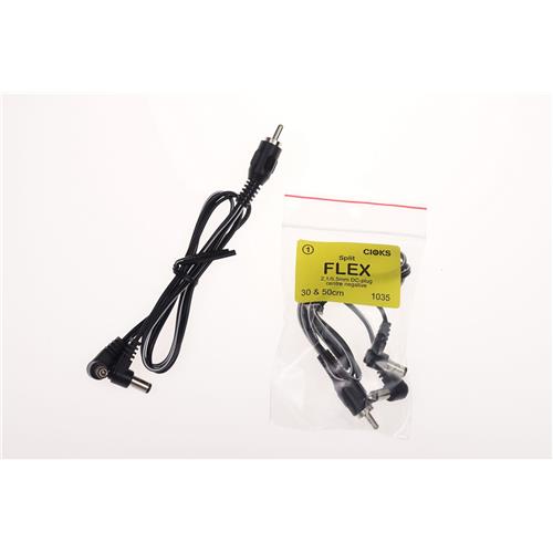 Cioks Split Flex - 5,5/2,1mm DC-plug / 30 & 50cm