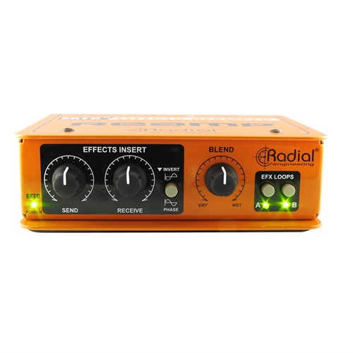 Radial EXTC-SA - Effects loop interface connects guitar pedals to the recording system
