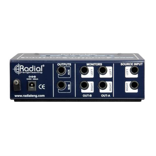 Radial MC3 - Passive monitor controller, dual output, sub control, w/ headphone amp 