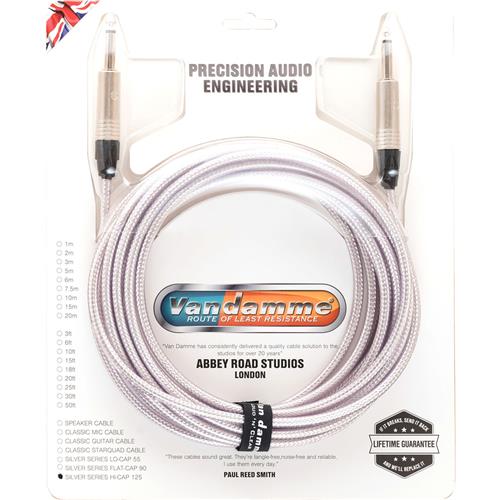 3m Silver Series Hi-Cap 125 pF guitar cable with Neutrik connectors