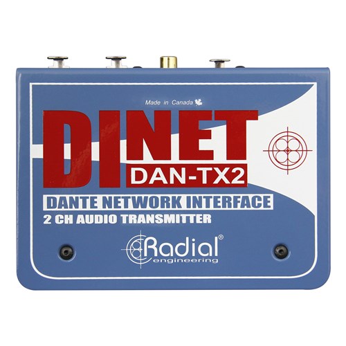 DiNET Dante transmitter over Ethercon Expanded version with Neutrik connectors