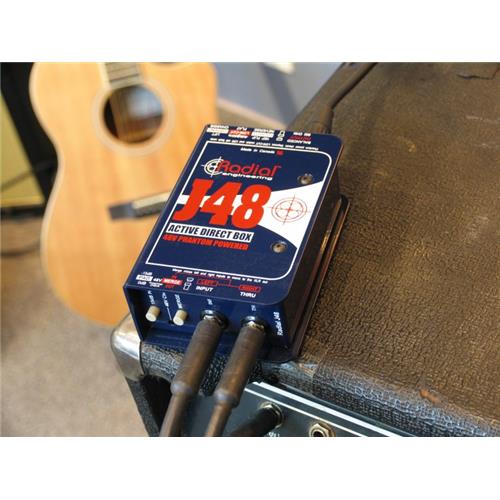 Radial J48 - Active 48V phantom powered direct box with digital switching supply 