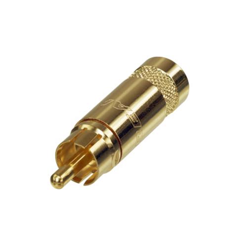 MALE RCA PLUG, GLD CONTACT+ SHELL