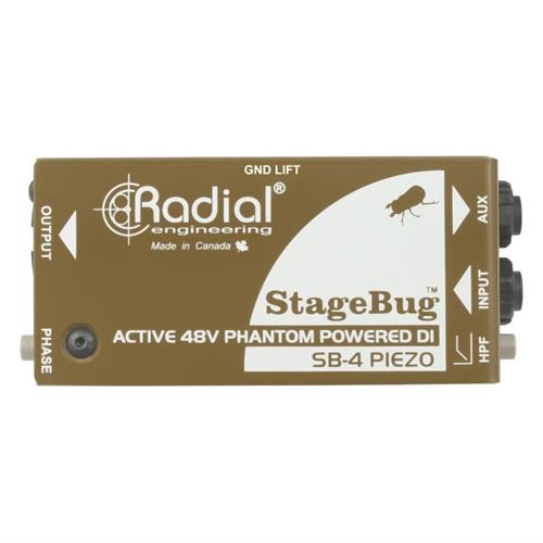 Radial SB-4 - Compact active DI for piezo pickups, low-cut filter, 48V phantom 