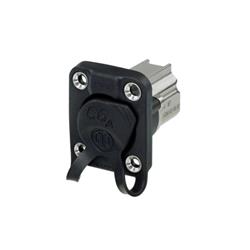 D-shape CAT6A panel connector, SHIELDED, IDC TERMINATION