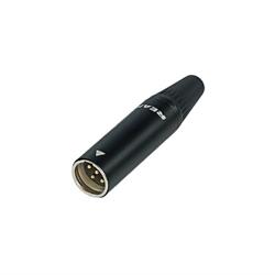 TINY XLR CABLE CONNECTOR, 4-pole male gold plated contac